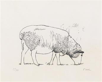 HENRY MOORE Two lithographs.